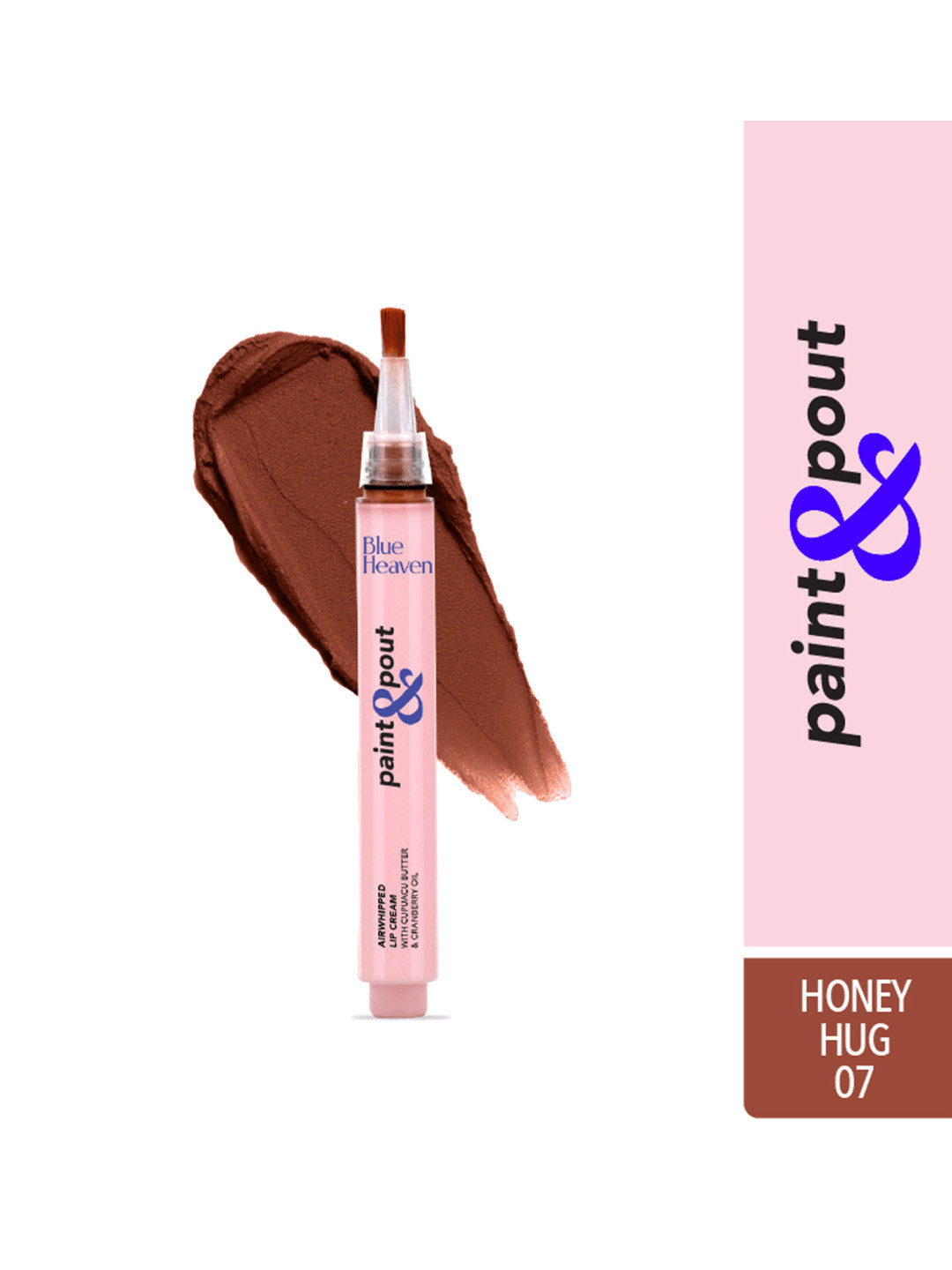 Blue Heaven Paint & Pout Lightweight Soft Matte Airwhipped Lip Cream 2 ml - Honey Hug 07