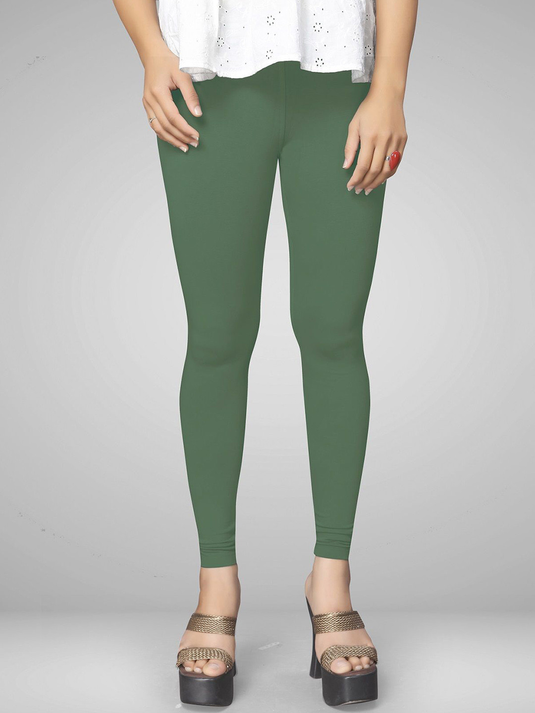 MANTICORE Women Cotton Slim-Fit Slip-On Ankle-Length Leggings
