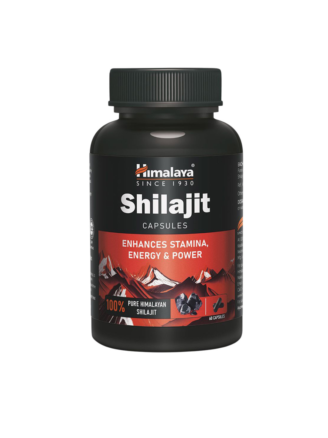 Himalaya Shilajit Capsules Enhances Stamina Energy & Power - 60 No