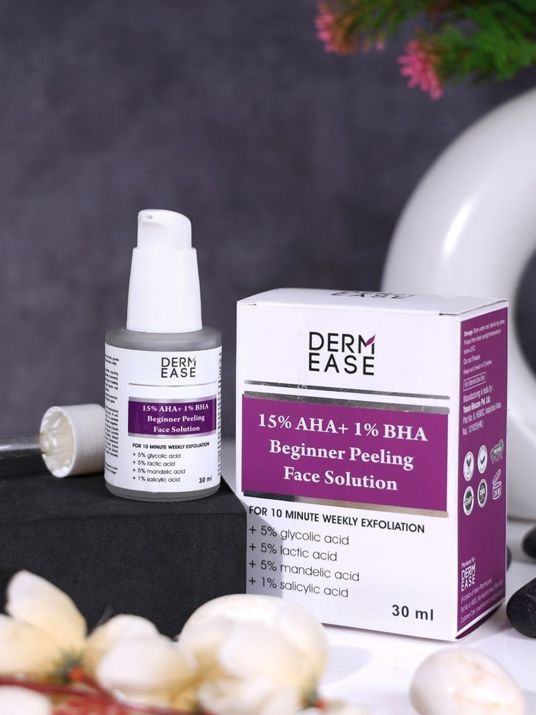 DERMEASE 15% AHA + 1% BHA Beginner Peeling Face Solution - 30 ml