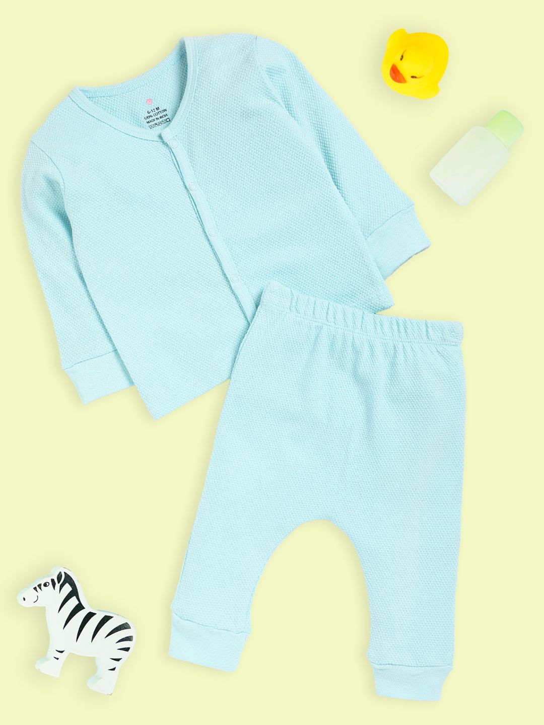 The Mom Store Pastel Infant Pure Cotton Top with Joggers