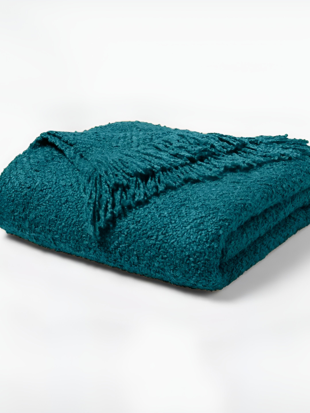 CAZIMO Green Rectangular Fringed Throw