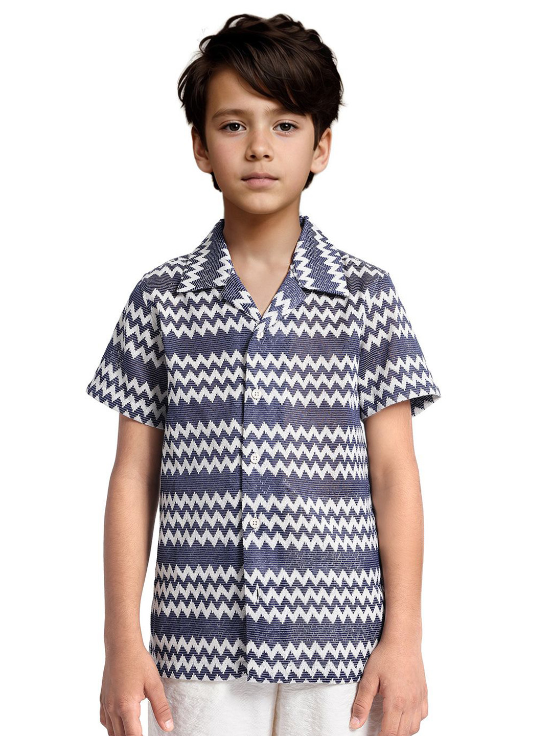 Rare Ones Boys Cuban Collar Shirt