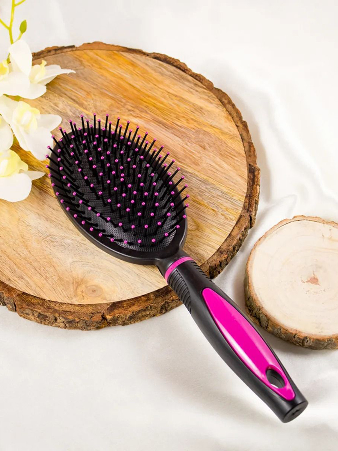 Jewelz Perfect Detangling Cushion Brush With Cleaning Hair Brush Comb- 21.8 cm