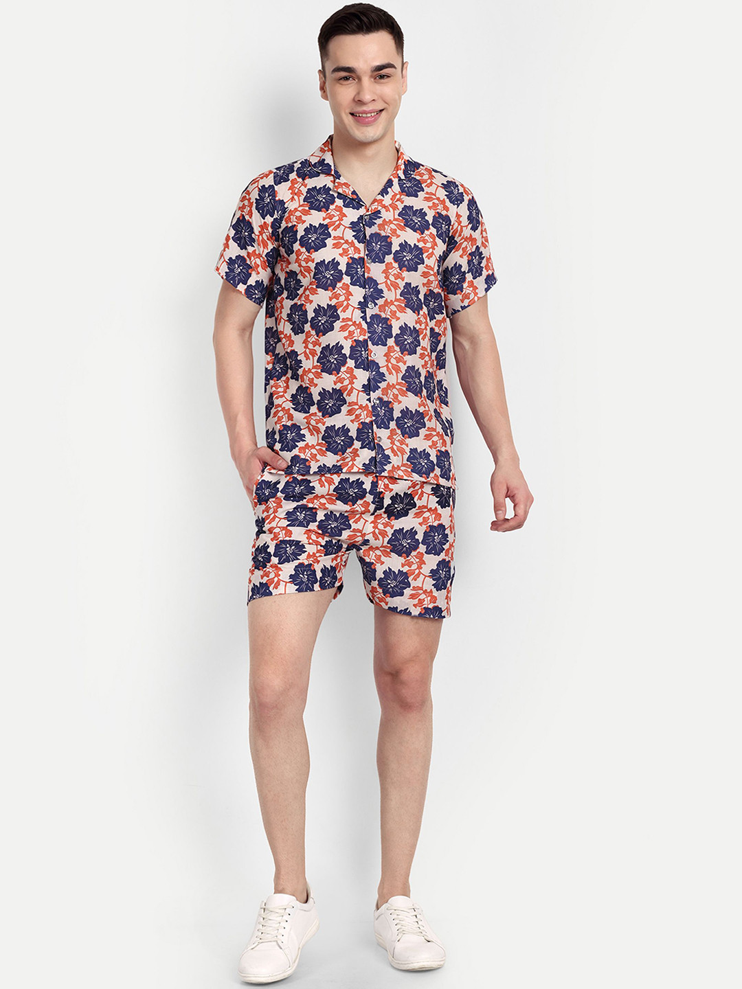 Tilism Printed Short Sleeves Shirt with Short Coords
