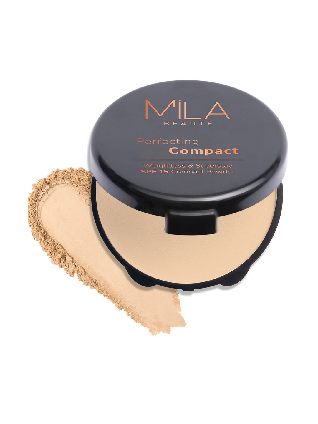MILA BEAUTE Perfecting Longstay Compact Powder With SPF 15 - 16 g - True Beige