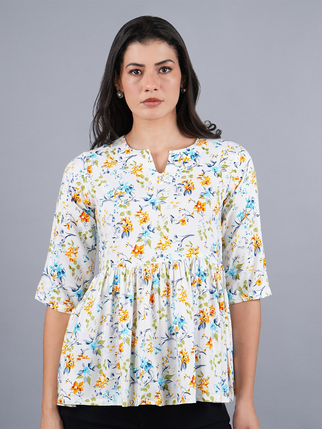 Cot'N Soft Women Floral Printed Pure Cotton Kurti