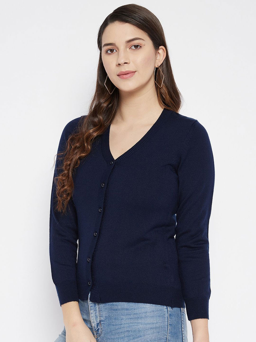 Zigo Women  V-Neck Long Sleeves Cardigan Sweater
