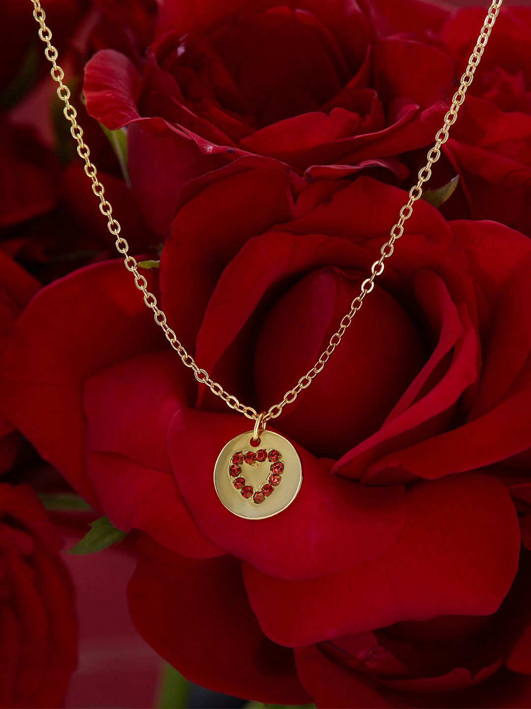 Accessorize Circular Sparkle Heart Pendants with Chains