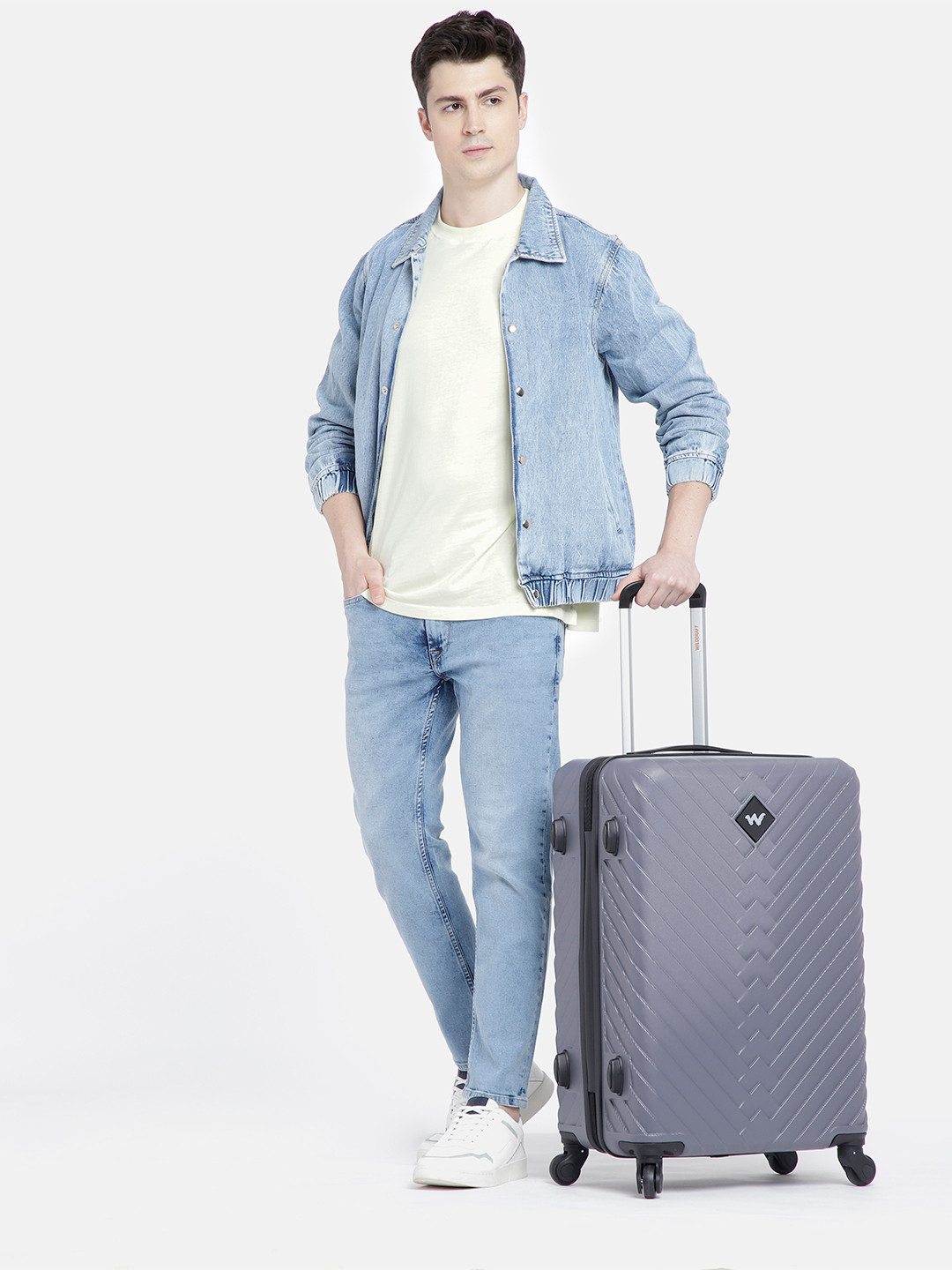 Wildcraft Citron Textured Hard Sided Large Trolley Bag