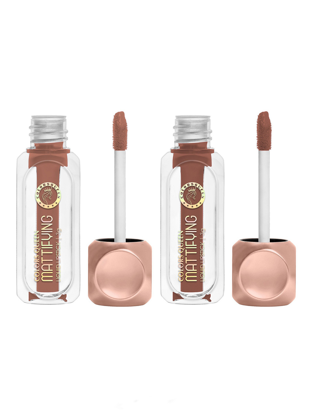 Colors Queen Mattifying Set Of 2 Non-Transfer Lipstick 3ml Each-Nude Toast07&Brunch Nude11