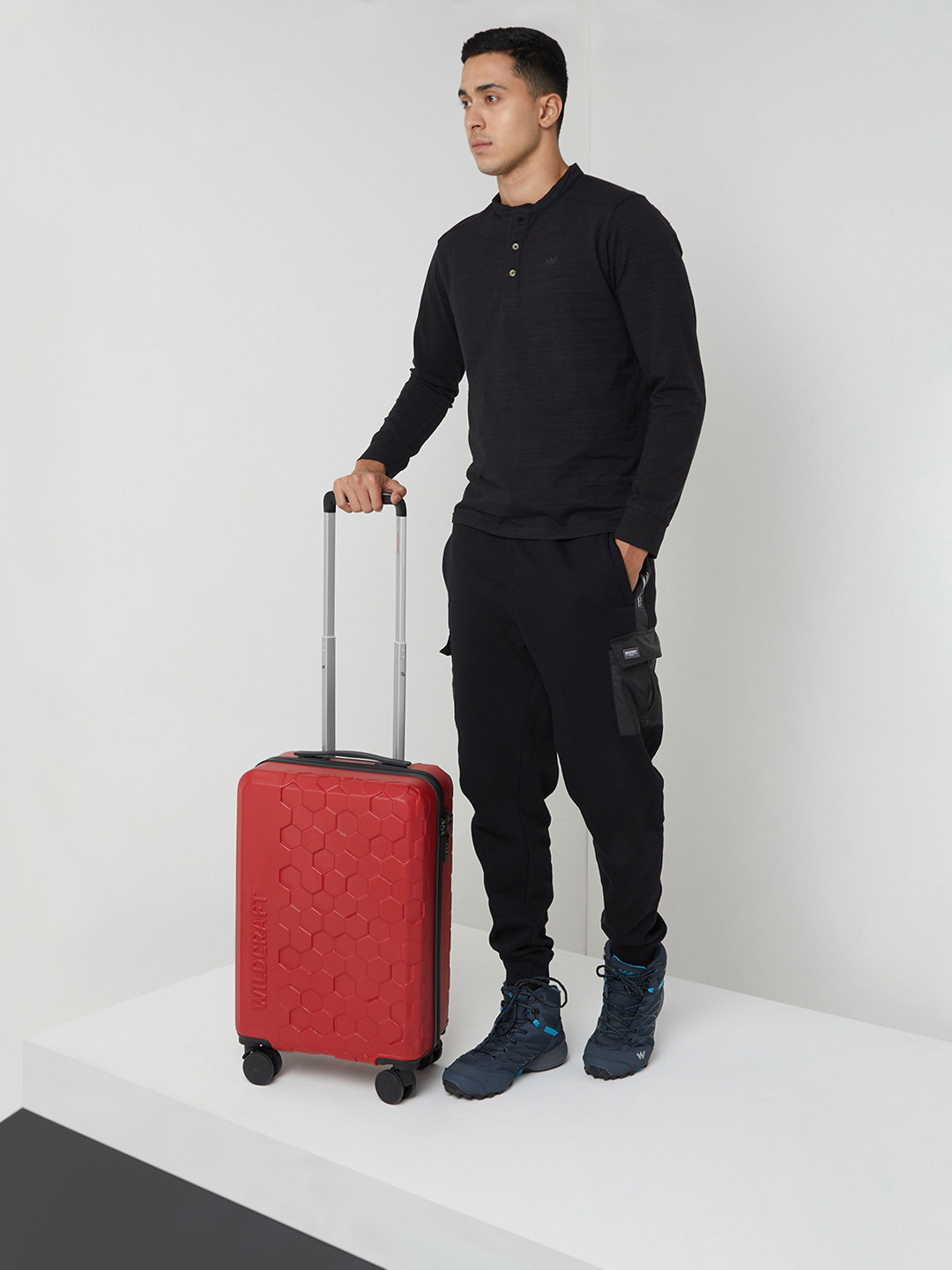 Wildcraft Pyxis Textured Hard  Sided Cabin Trolley Suitcase