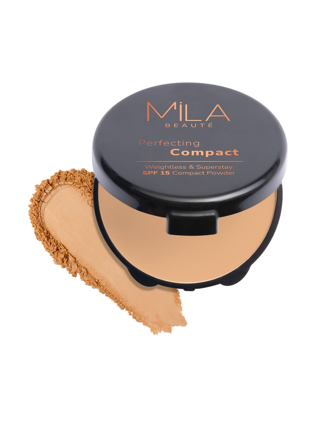 MILA BEAUTE Perfecting Longstay With SPF 15 Compact Powder - 16 g- Sand