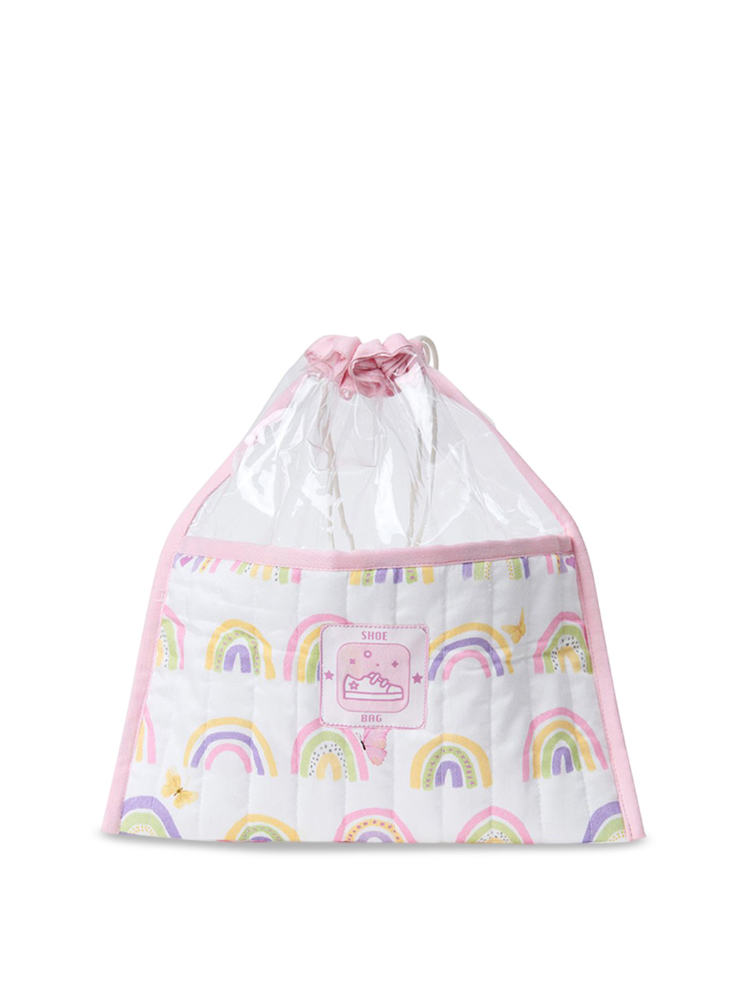 Fancy Fluff Girls Rainbow Dreams Printed Organic Shoe Bag