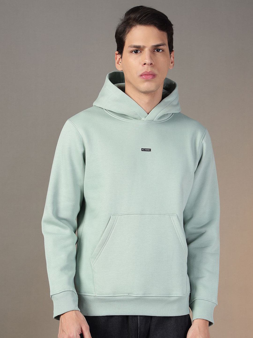 FCK GOLD Men Long Sleeves Ribbed Hooded Sweatshirt