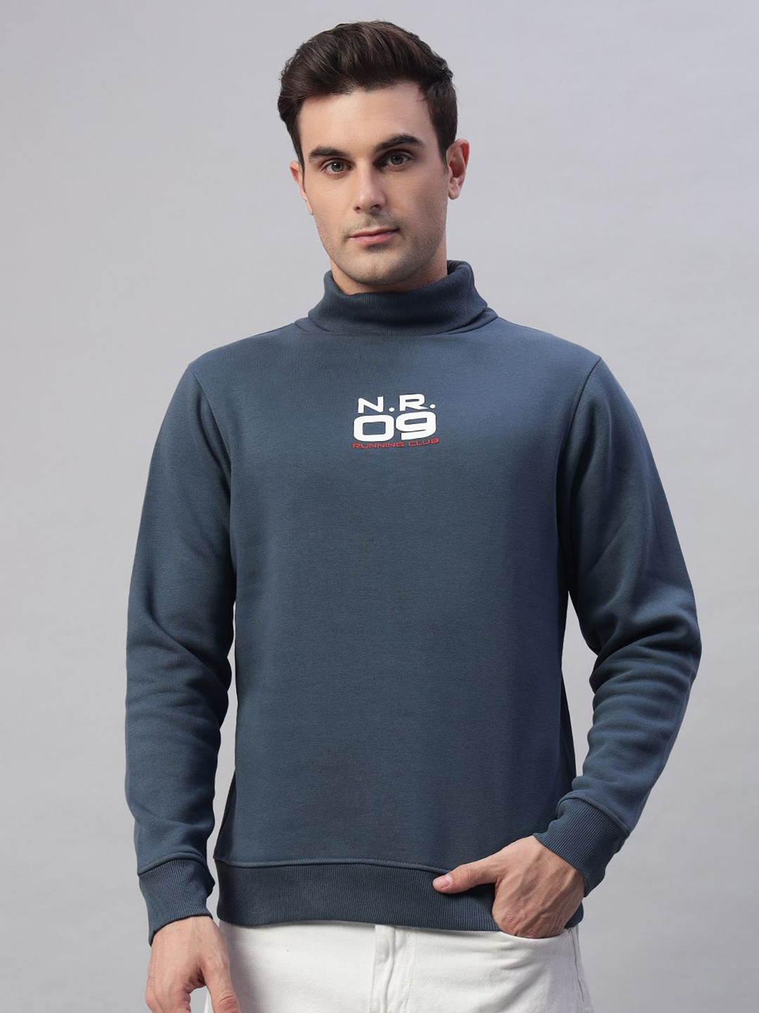 FCK GOLD Men Turtle Neck Sweatshirt