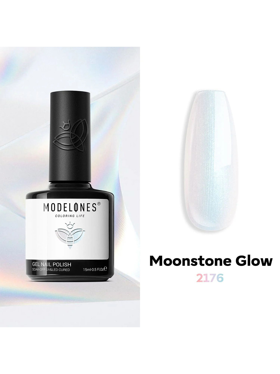 Modelones UV Soak Off Mermaid Gel Nail Polish 15ml -  Moonstone Glow 2176