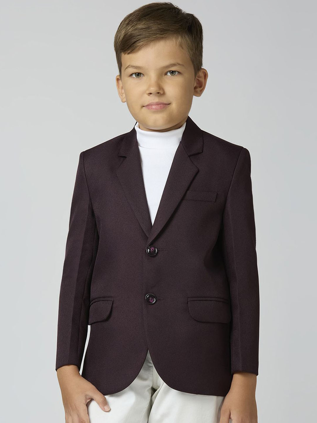 YK Boys Slim Fit Long Sleeve Single Breasted Elegance Blazer