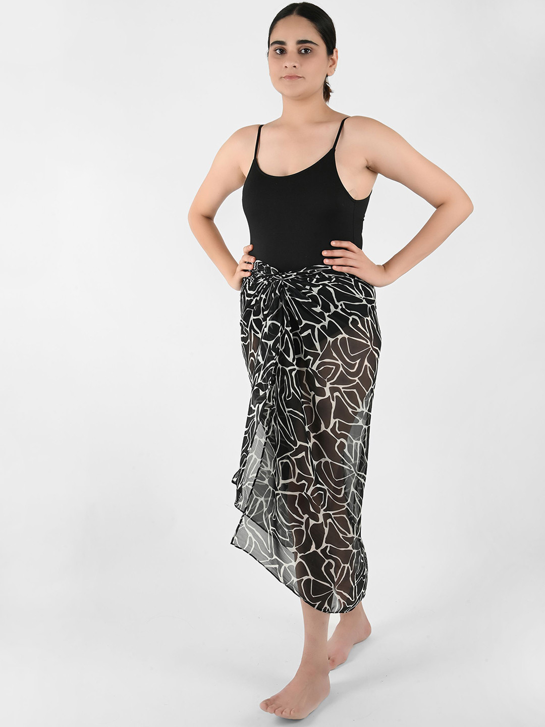 Blissence Women Printed Long Sarong Cover-up