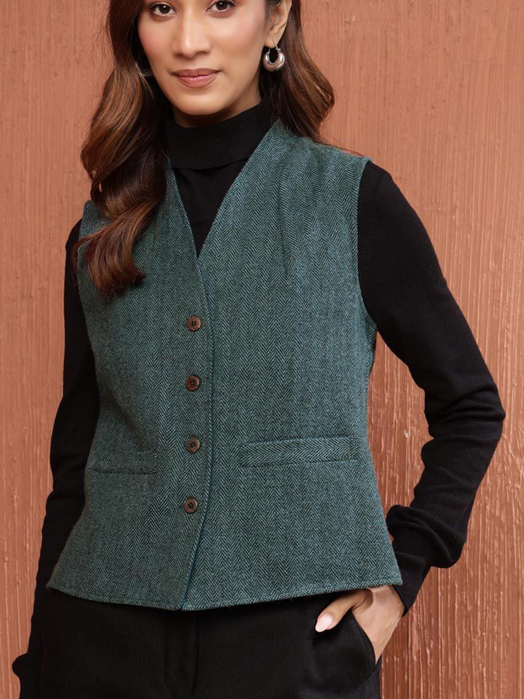 Fabindia Women Washed Woollen Jacket