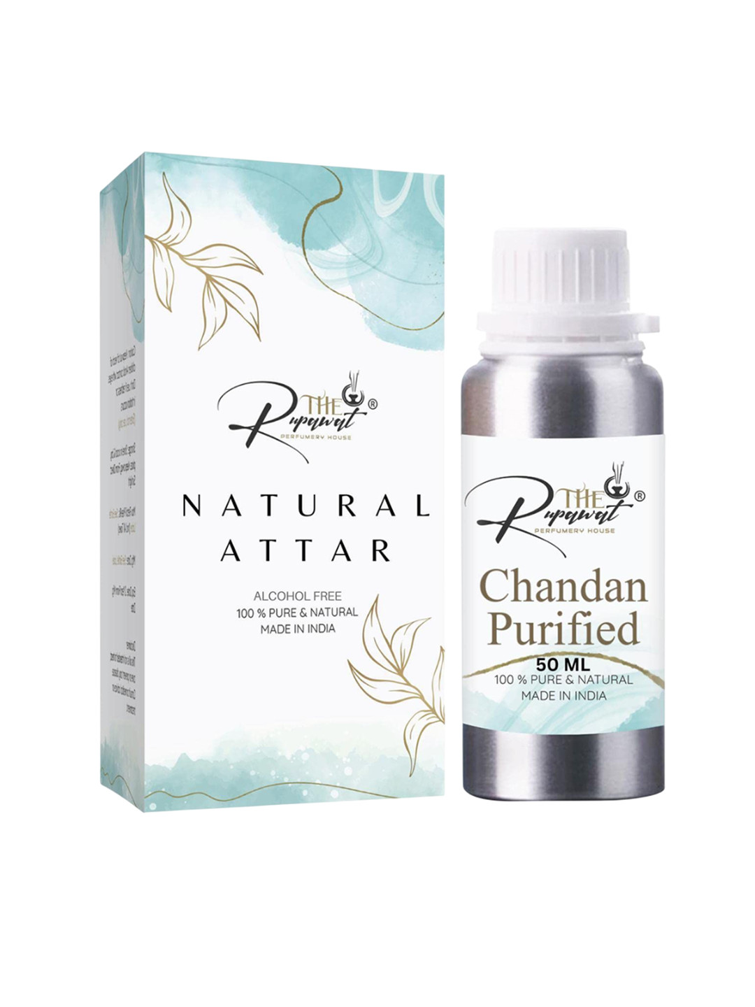THE RUPAWAT Perfumery House Chandan Purified Pure & Natural Alcohol Free Attar - 50 ml