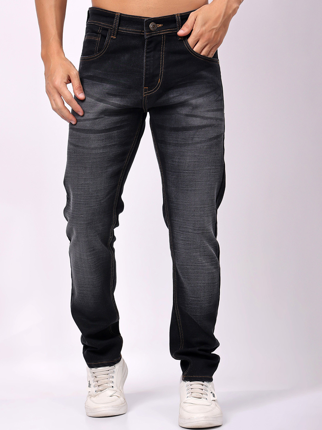 London Hills Men Light Fade Mid-Rise Stretchable Jeans