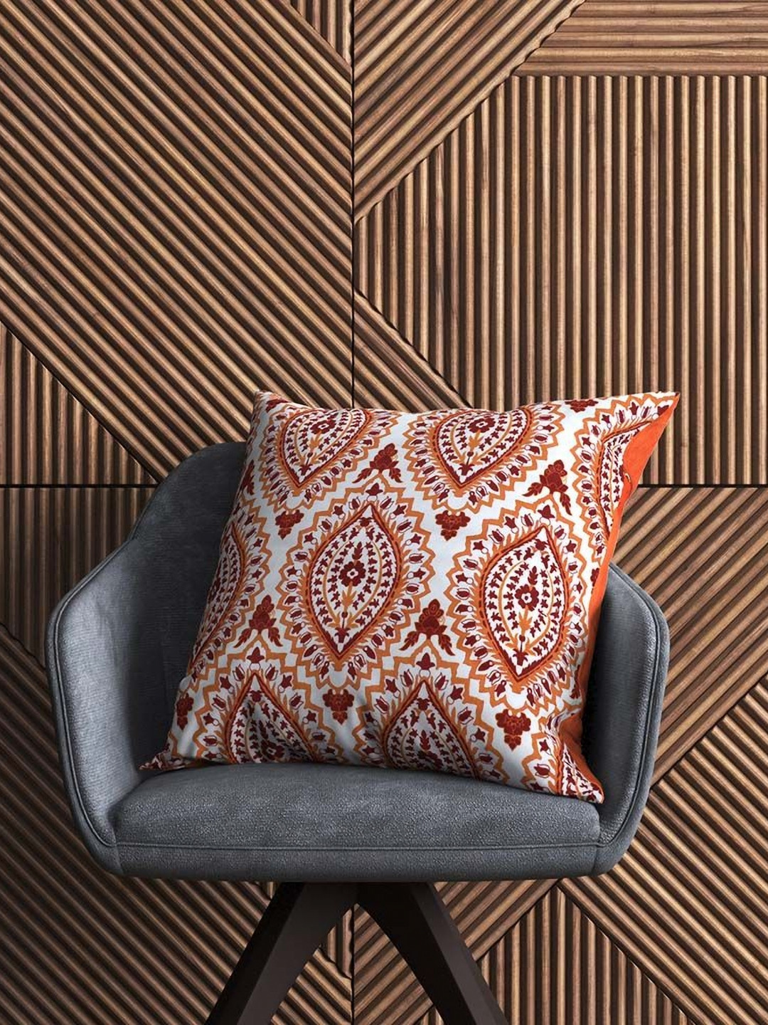 AAZEEM Red & White Rectangle Cushion Covers