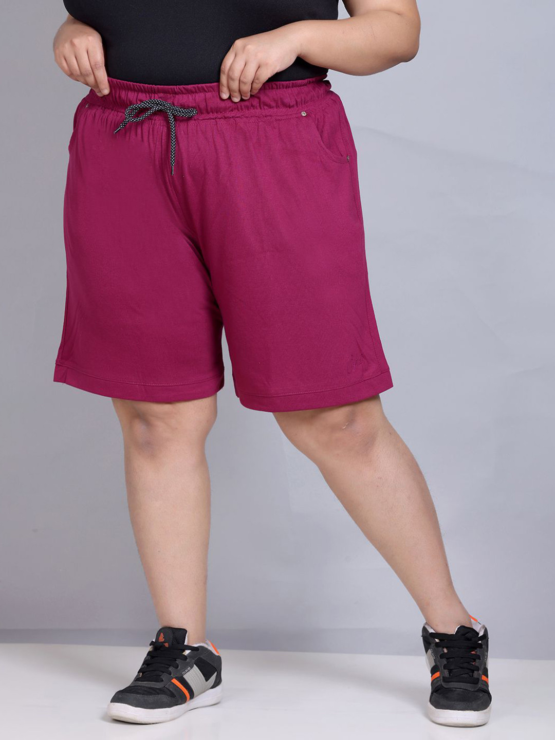CUPID Women Cotton Mid-Rise Lounge Shorts
