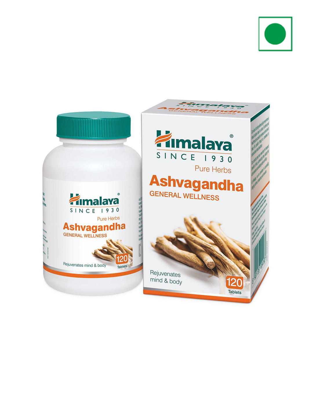 Himalaya Ashvagandha General Wellness Tablets Rejuvenates Mind & Body - 120 No
