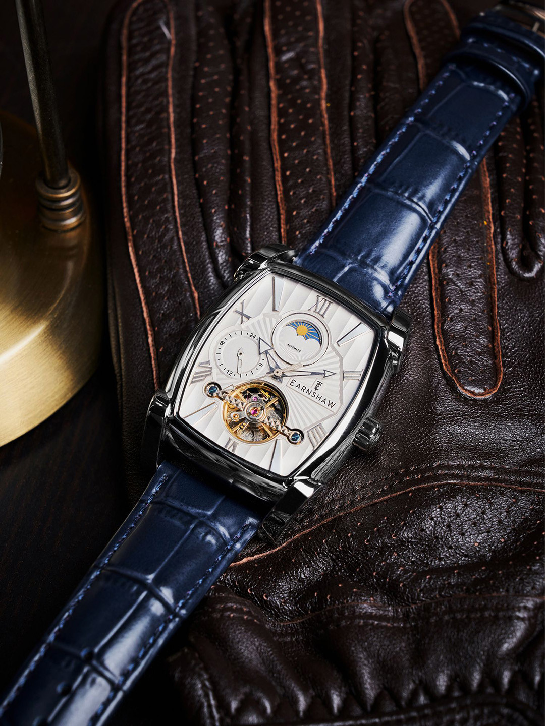 EARNSHAW Men Analogue Multi Function Automatic Motion Powered Watch ES-8296-02