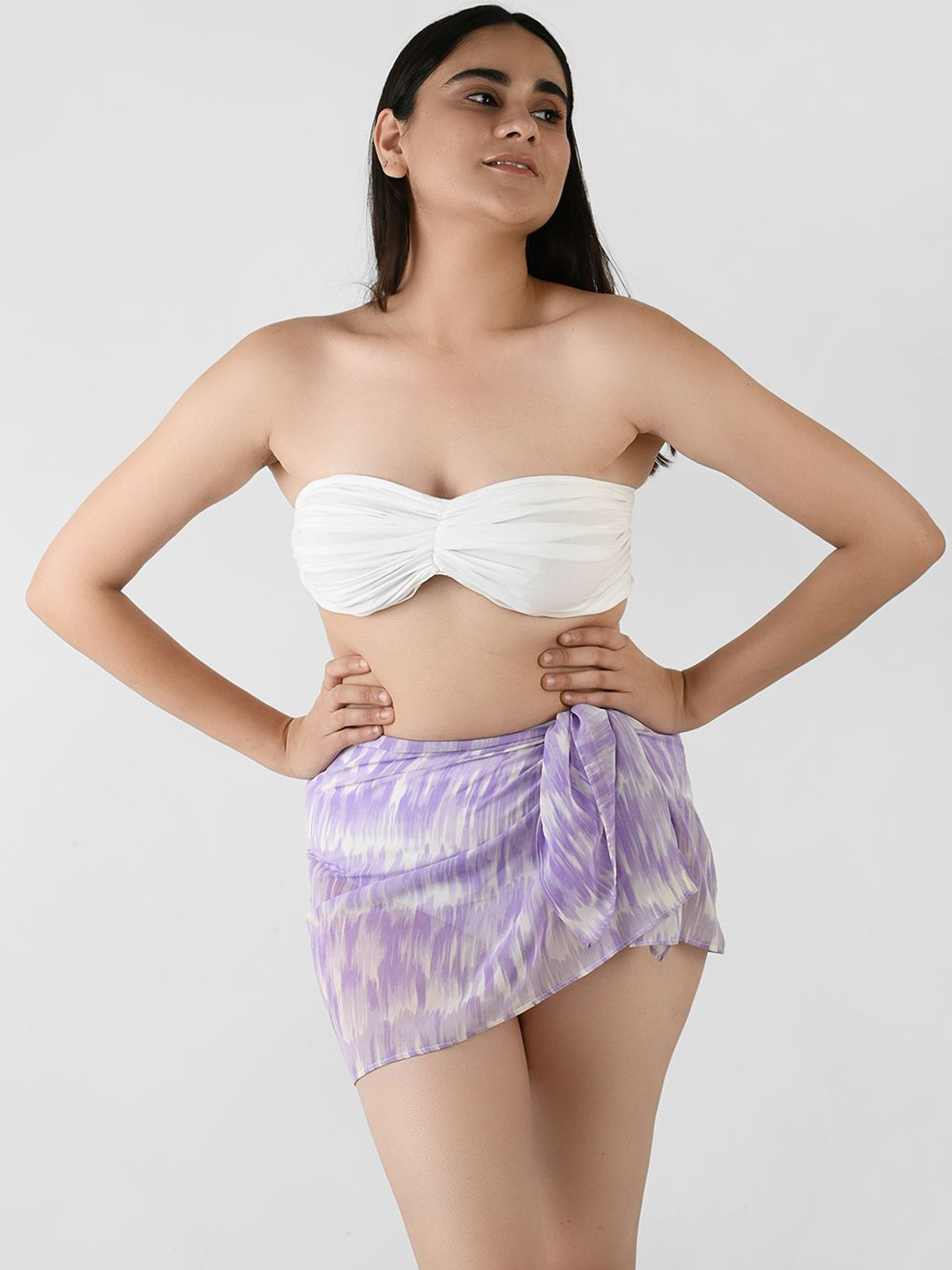 Blissence Women Printed Short Sarong Cover-up