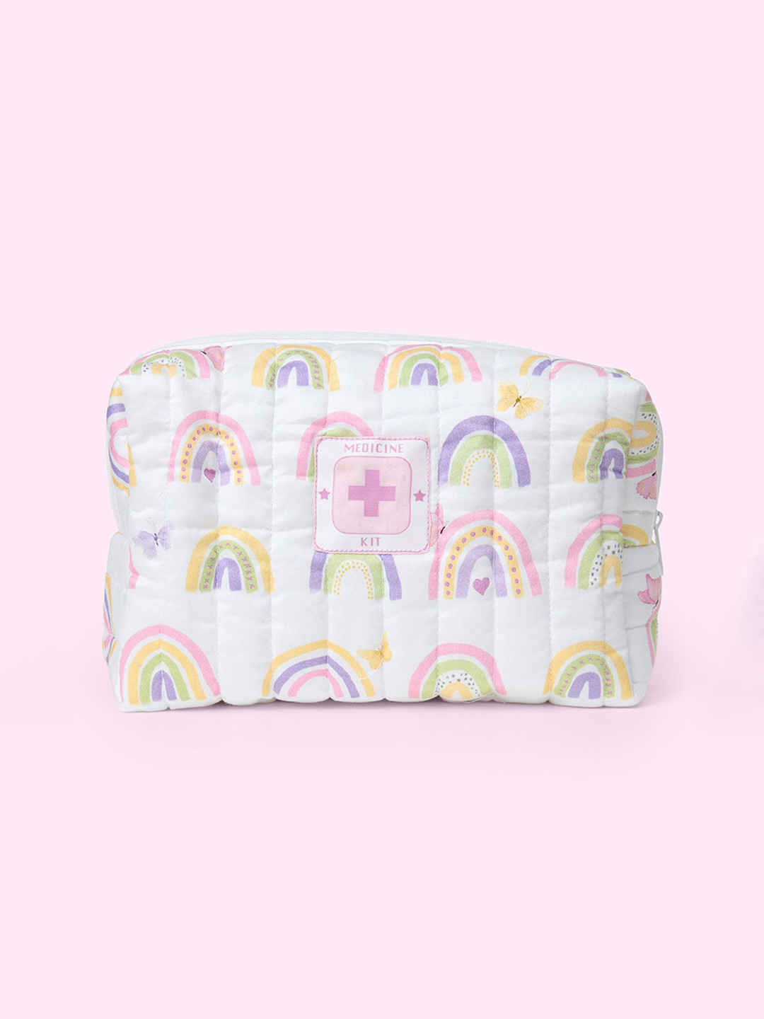 Fancy Fluff Girls Printed Organic Cotton Waterproof Medicine Kit Pouch