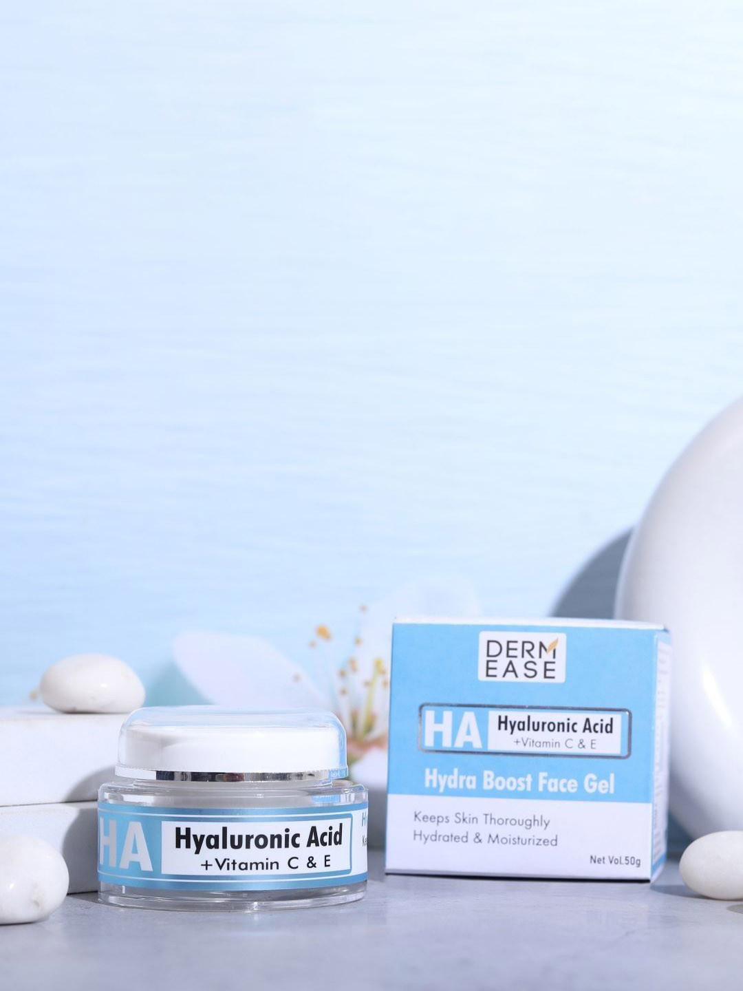 DERMEASE HA Hyaluronic Acid + Vitamin C & E Hydra Boost Face Gel - 50 g