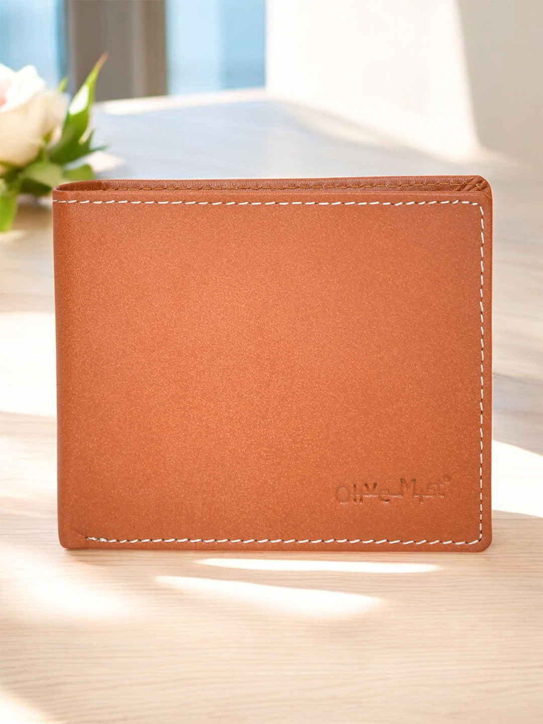 OLIVE MIST Men Leather Two Fold Wallet