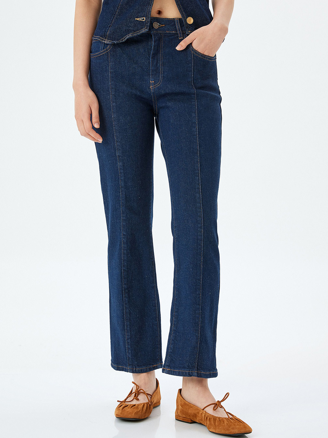 Koton Women Regular Fit Mid-Rise Cotton Jeans