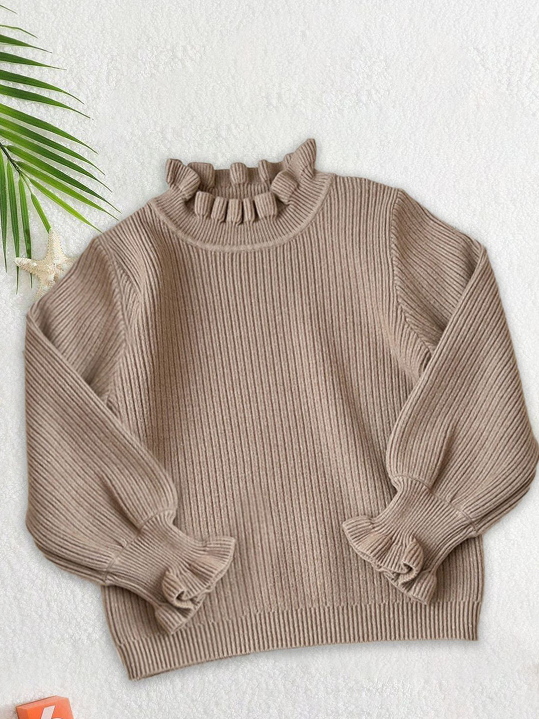 FOREVER FRIDAY Girls Turtle Neck Long Sleeves Cardigan