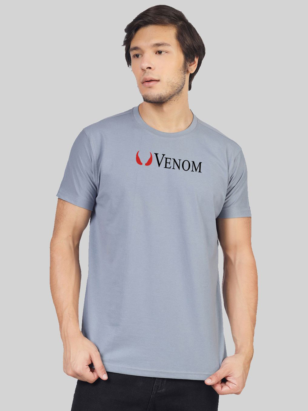 Greylongg Men Yorksteadd 2076 Graphic Printed Round Neck Cotton Venom T-shirt