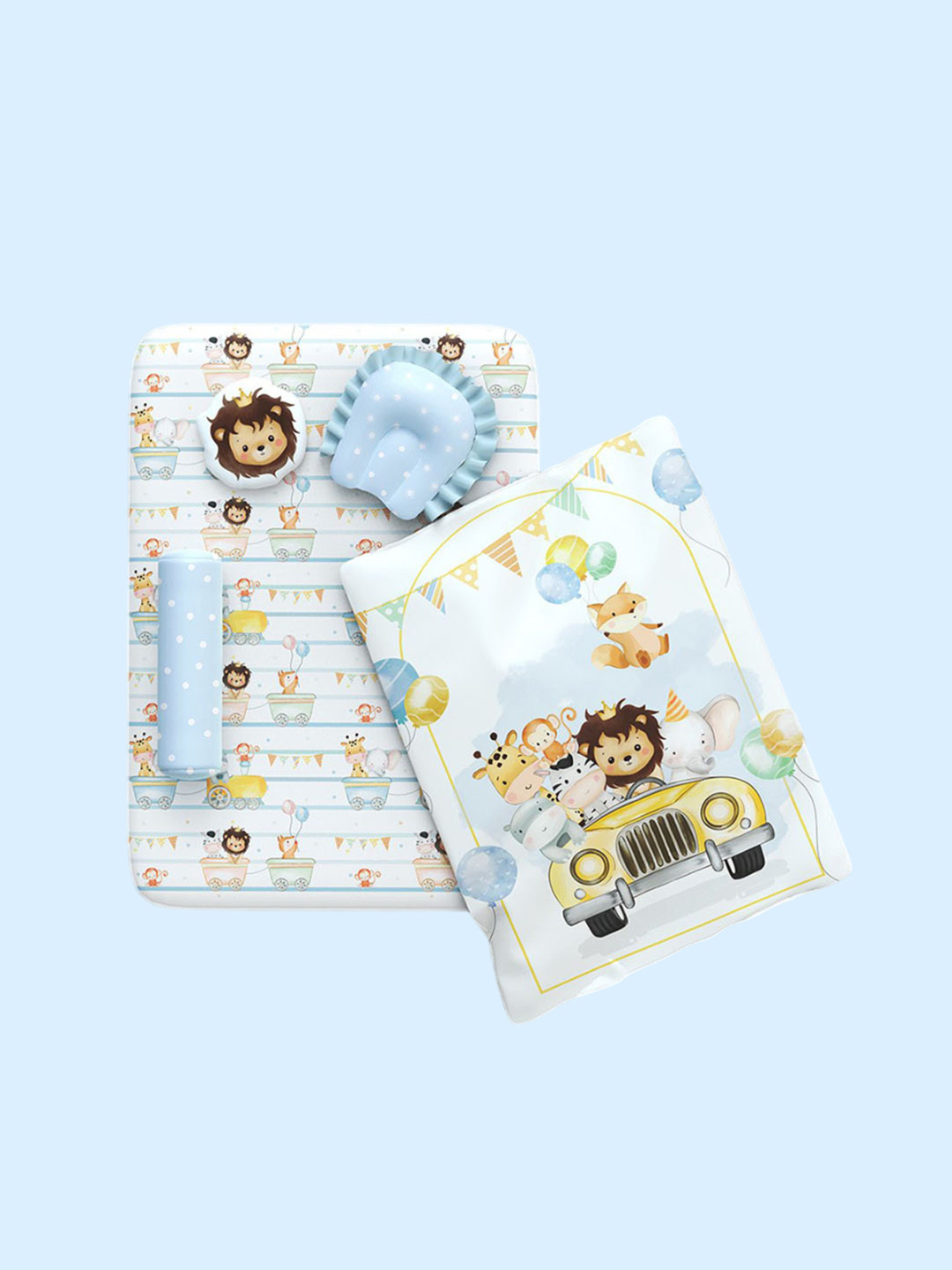 Fancy Fluff Boys 6 Pieces Printed Baby Bed Set