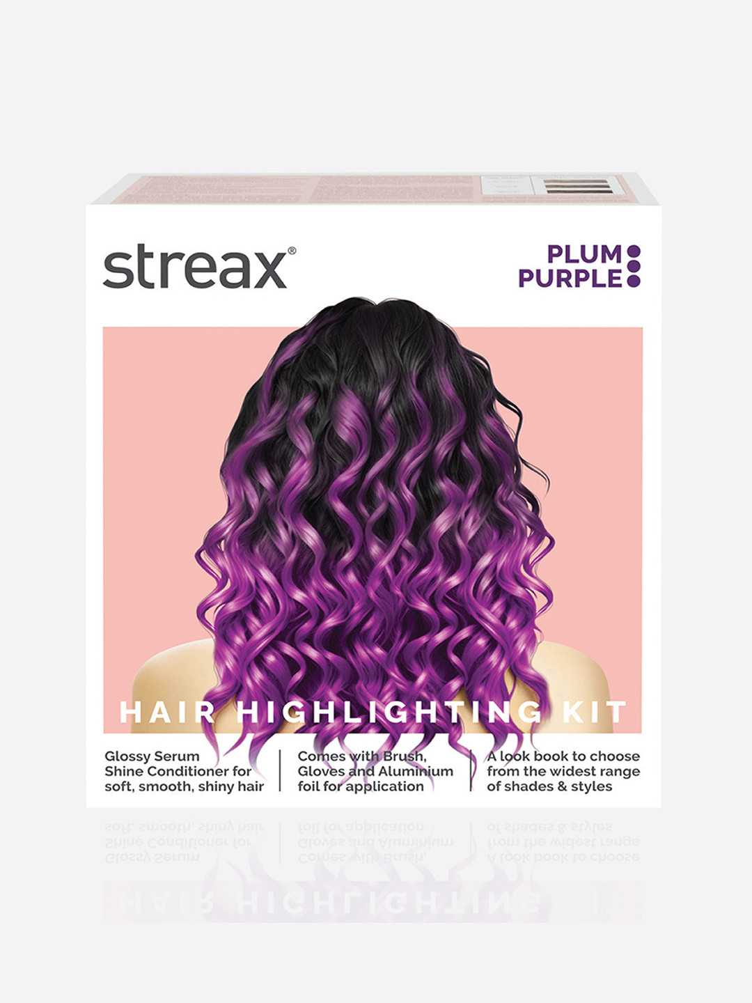 Streax Women DIY Application Hair Highlighting Kit - Plum Purple