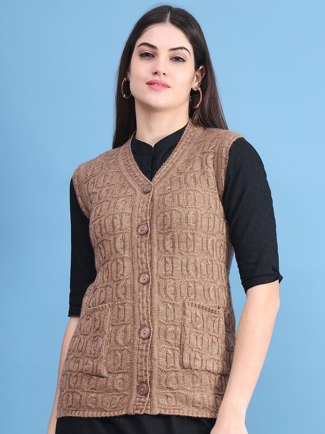 VANYA Women Cable Knit Cardigan