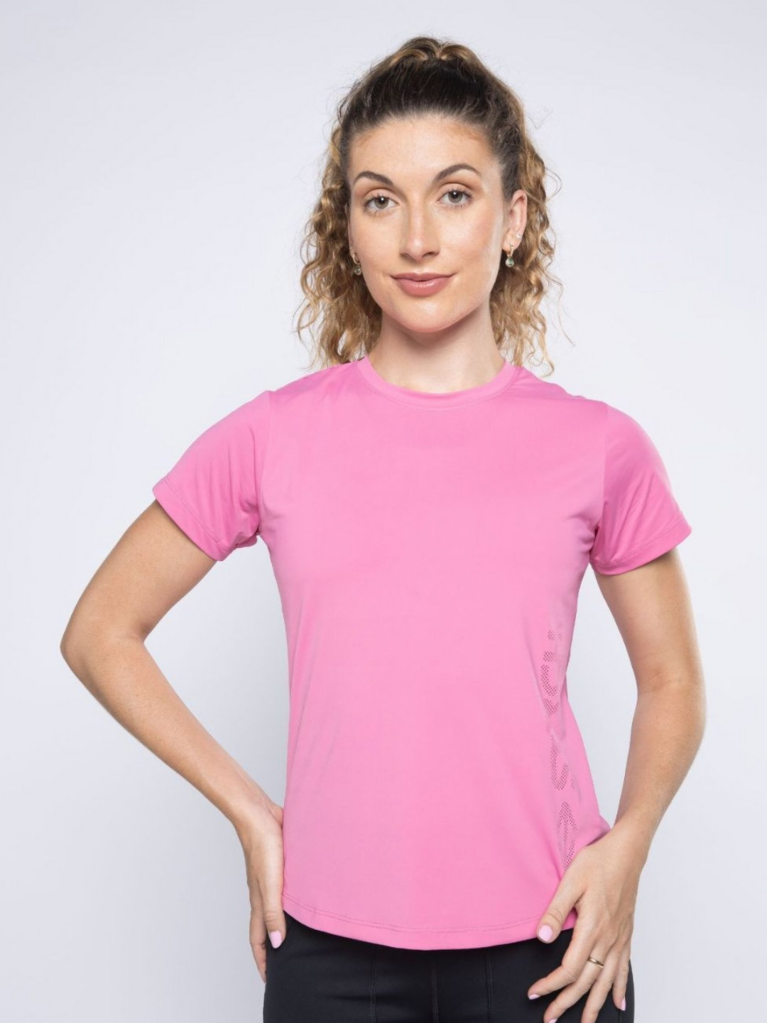 STRCH Women Printed V-Neck Drop-Shoulder Sleeves Anti Odour Pockets T-shirt