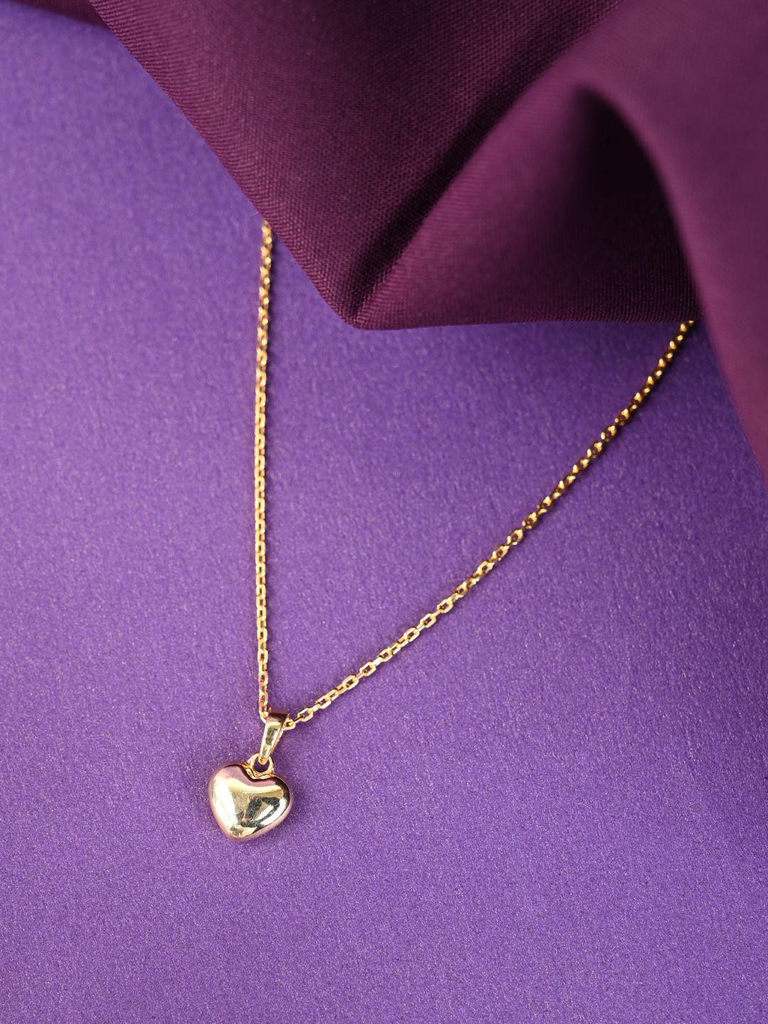 Clara Gold-Plated Heart Shaped Pendants with Chains