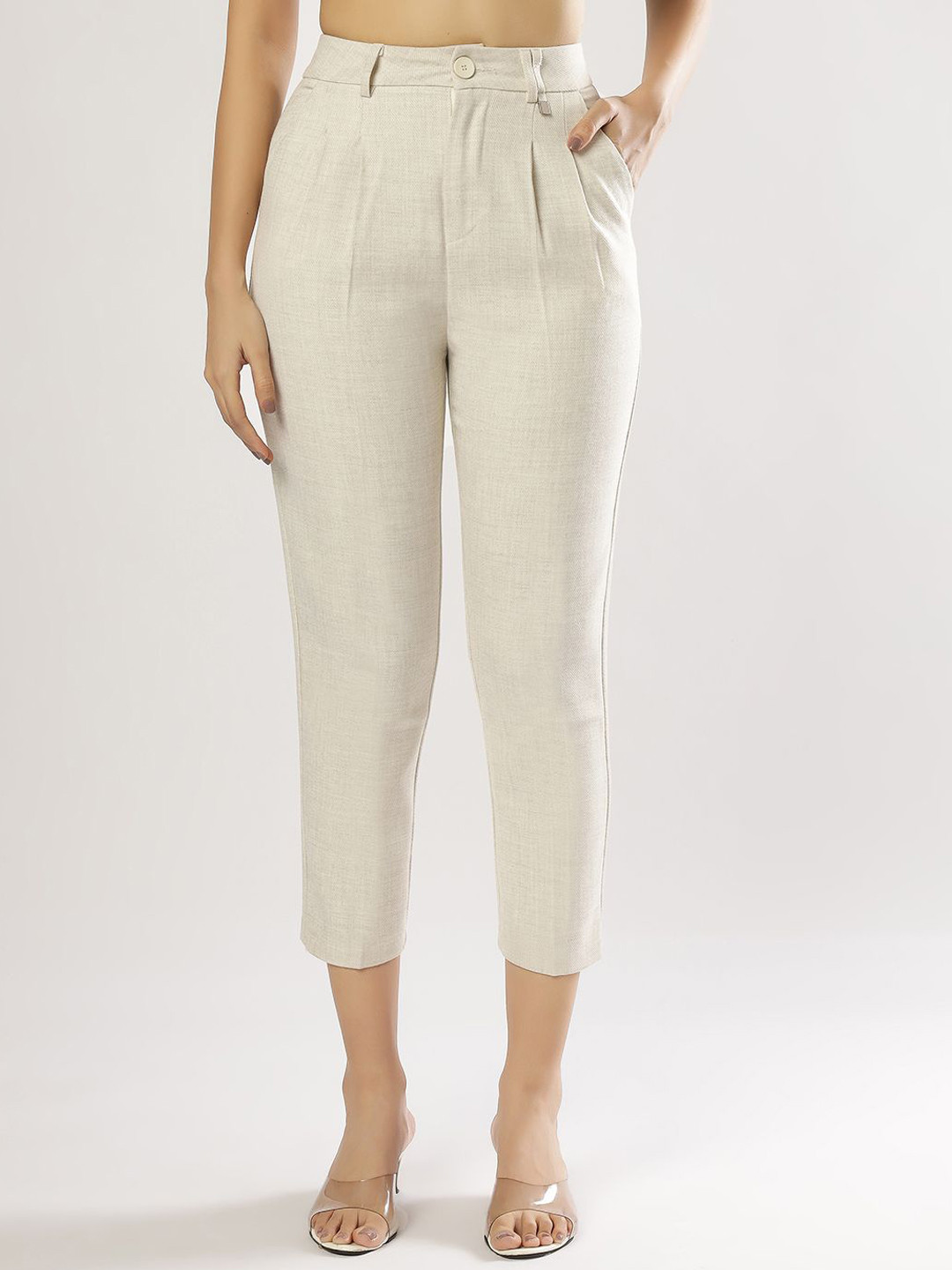 PEACH & PANDA Women Straight Fit Trousers