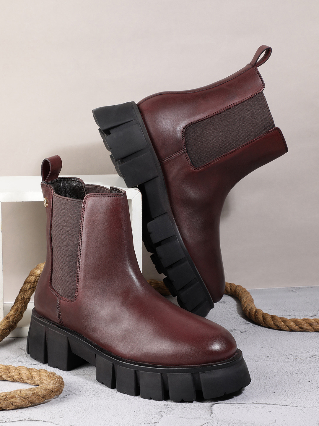 Nautica Women Chunky Heeled Chelsea Boots