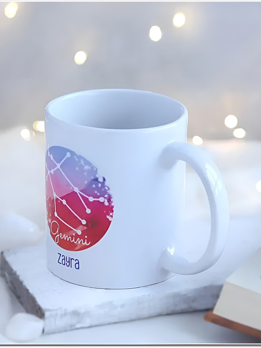 fnp Ira Gl White Floral Ceramic Microwave Safe Mug-350ml