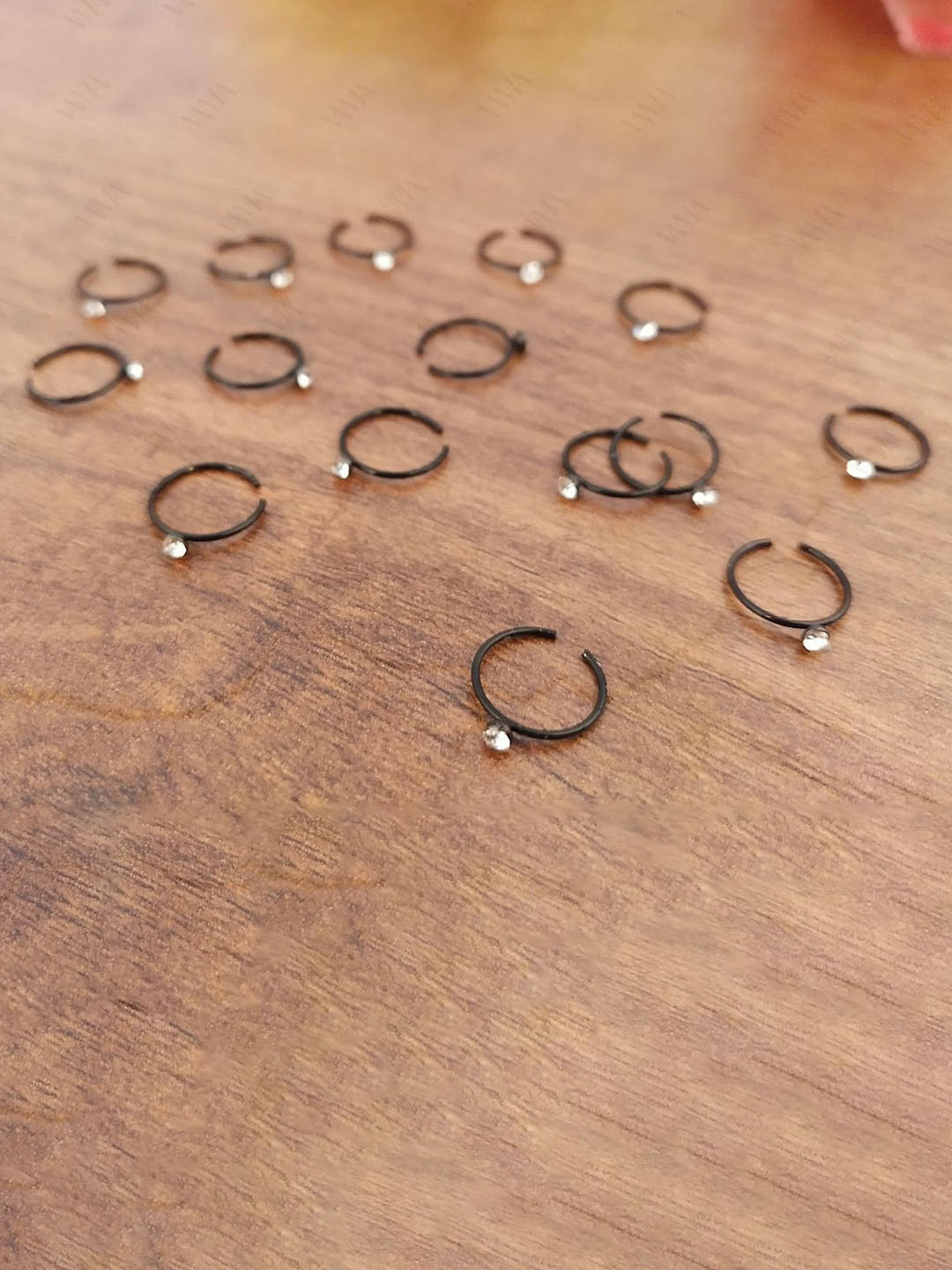 VAMA Women Set of 25 Pcs Piercings Jewellery Round Pierced Stone Studs Nosepin