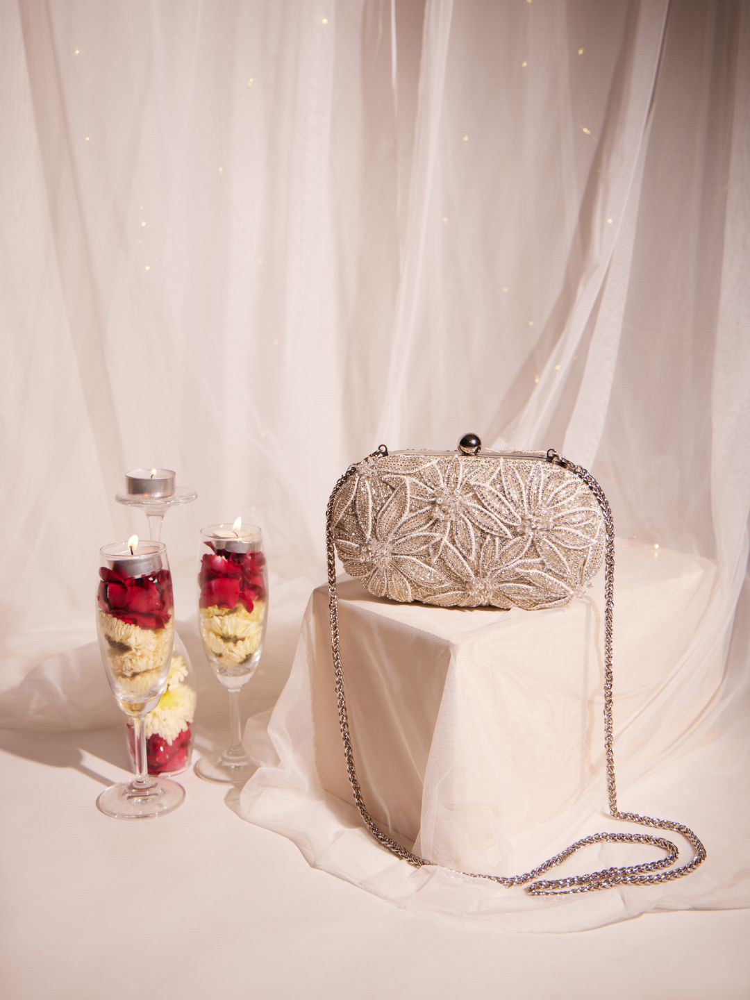 CAI Embellished Box Clutch