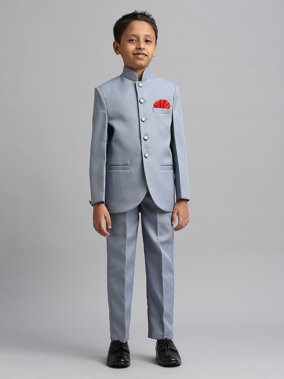 YK Boys 2 Pieces Solid Jodhpuri Clothing Set