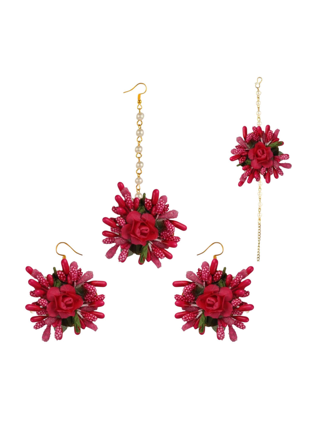 Daizy Maang Tikka Necklace Earrings Jewelry Set