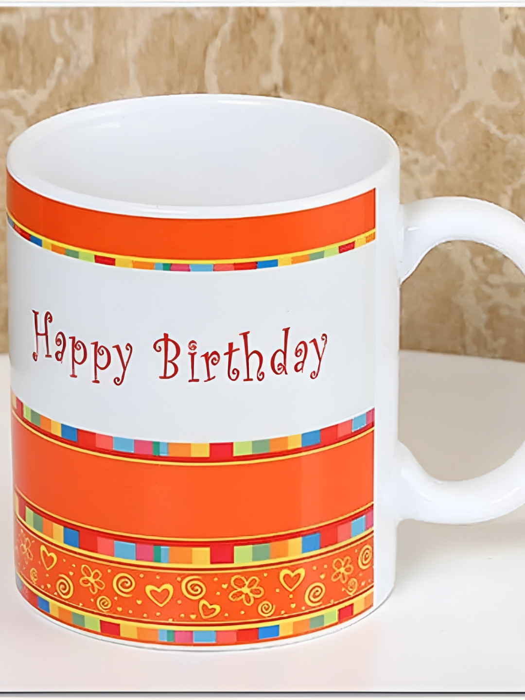 fnp Mama White Typography Ceramic Handmade Mug-325ml